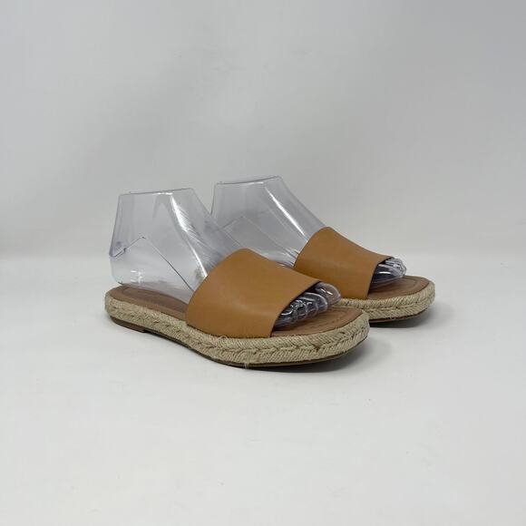 Universal Thread‎ Maren Slide Sandal Womens 6 Tan Square Toe Espadrille - Picture 1 of 8